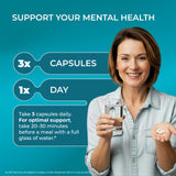 PUREHEALTH RESEARCH Stress Release Complex, ingredientes clave como ashwagandha para relajación.