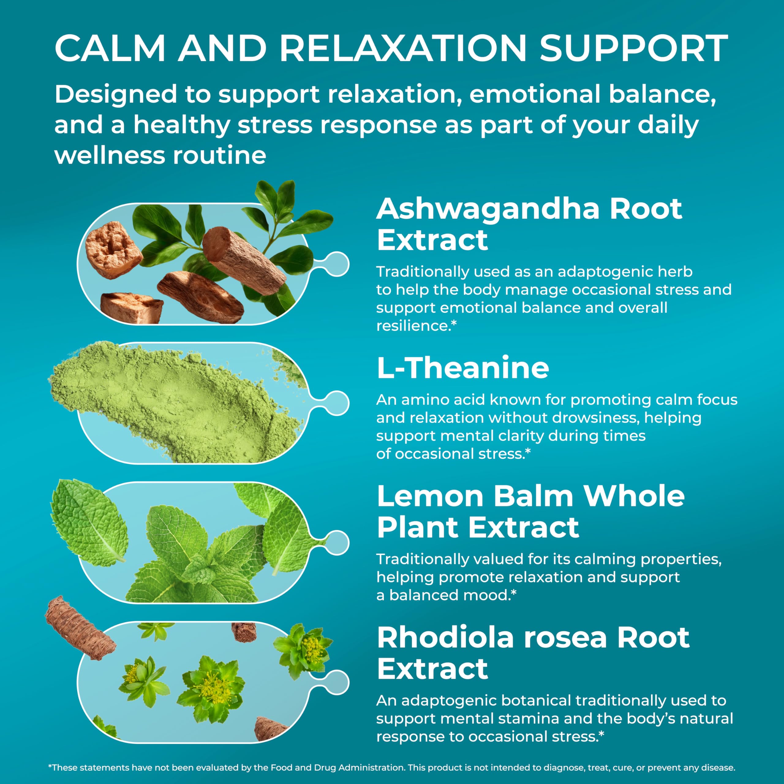 PUREHEALTH RESEARCH Stress Release Complex, toma diaria para equilibrio emocional.