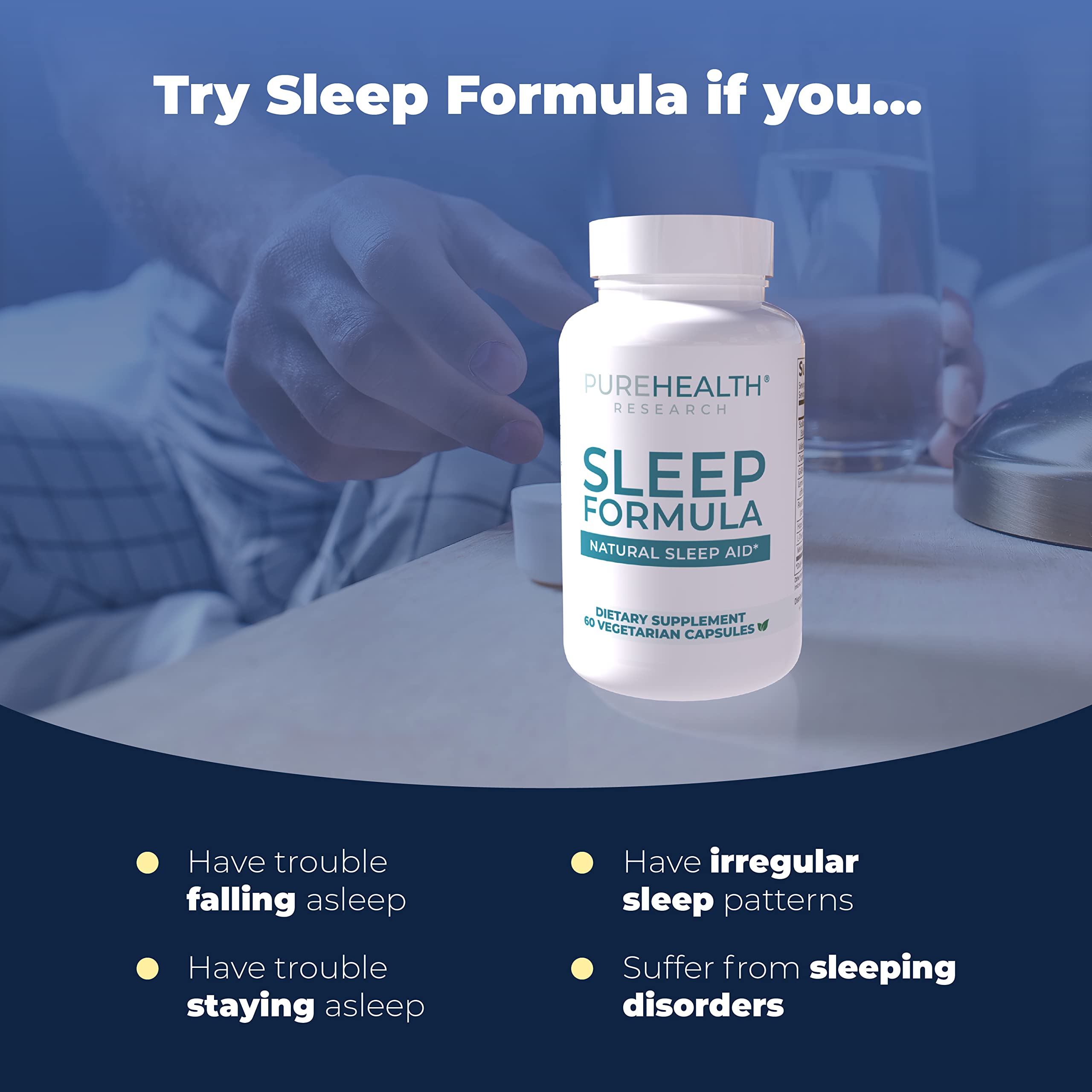 PUREHEALTH RESEARCH Sueño relajante para un descanso profundo y continuo.
