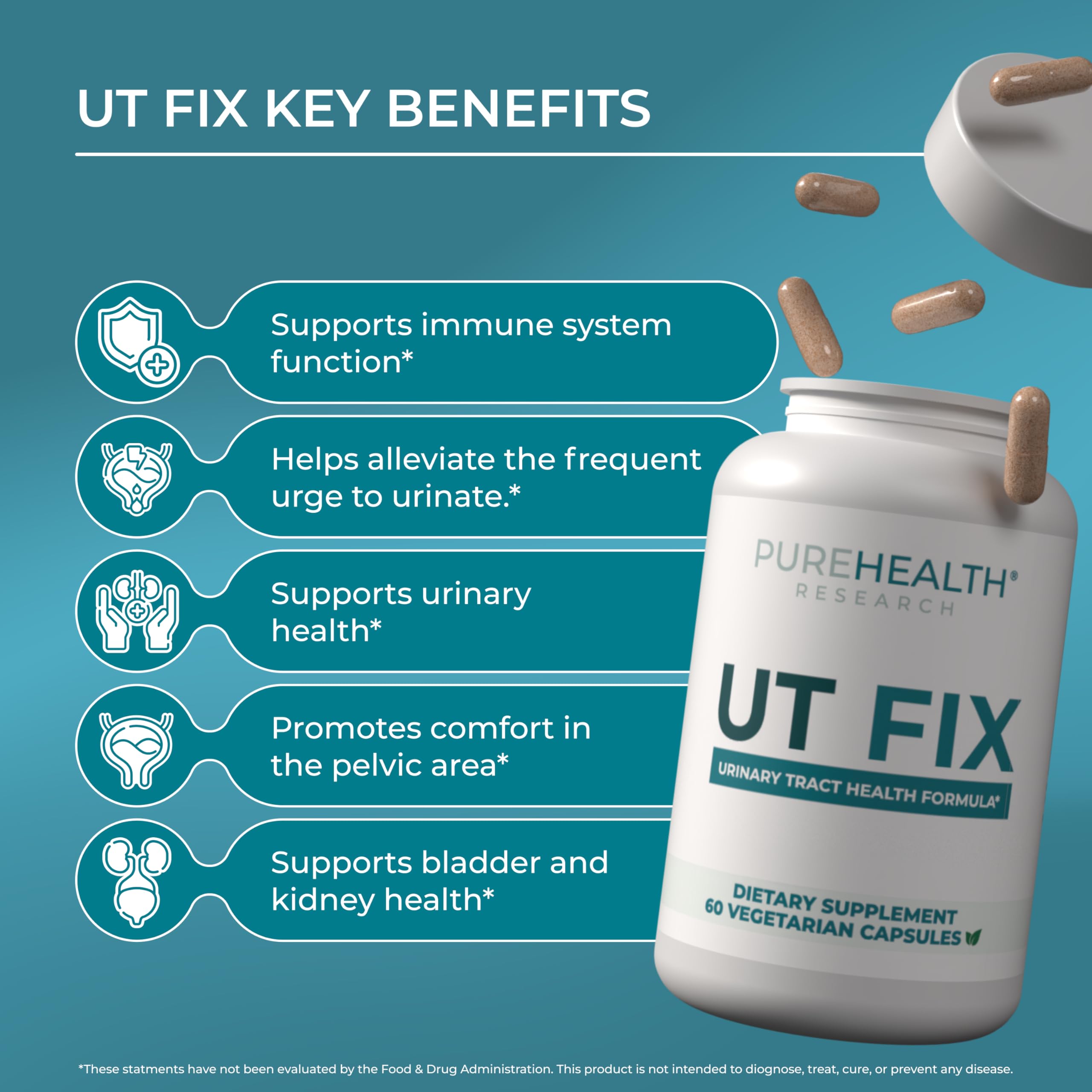 UT Fix de PUREHEALTH RESEARCH: cápsulas de cranberry para conveniencia sin azúcar