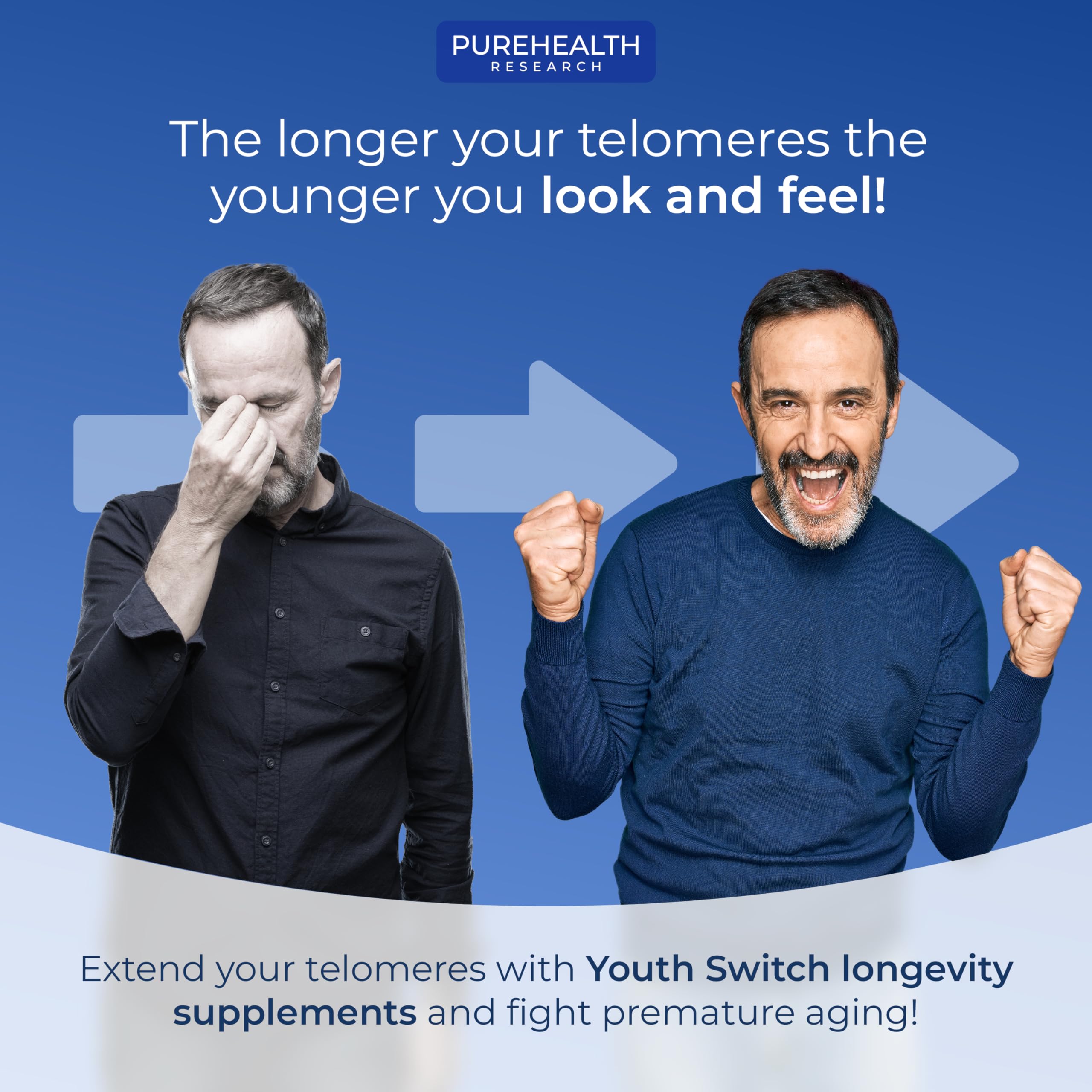 PUREHEALTH RESEARCH Youth Switch: etiqueta USA que destaca calidad