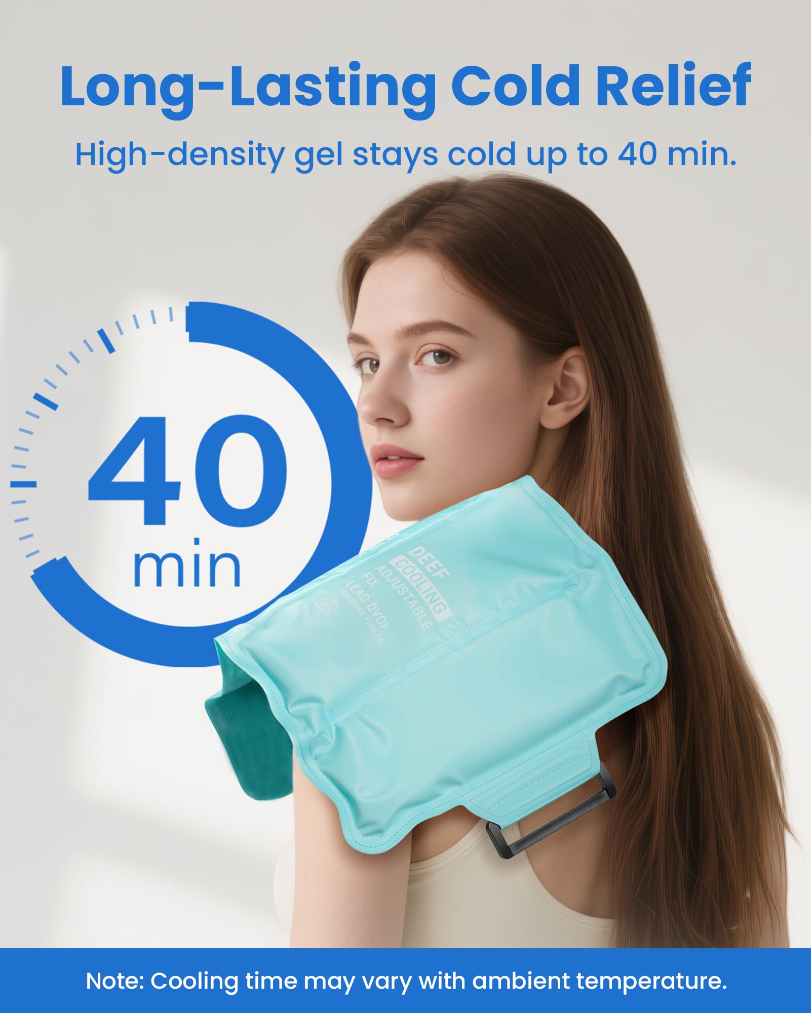 Purella compresa de gel para rodilla con ajuste adaptable