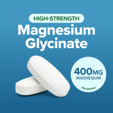 Tabletas de magnesio glicinato de Purely Holistic en primer plano.