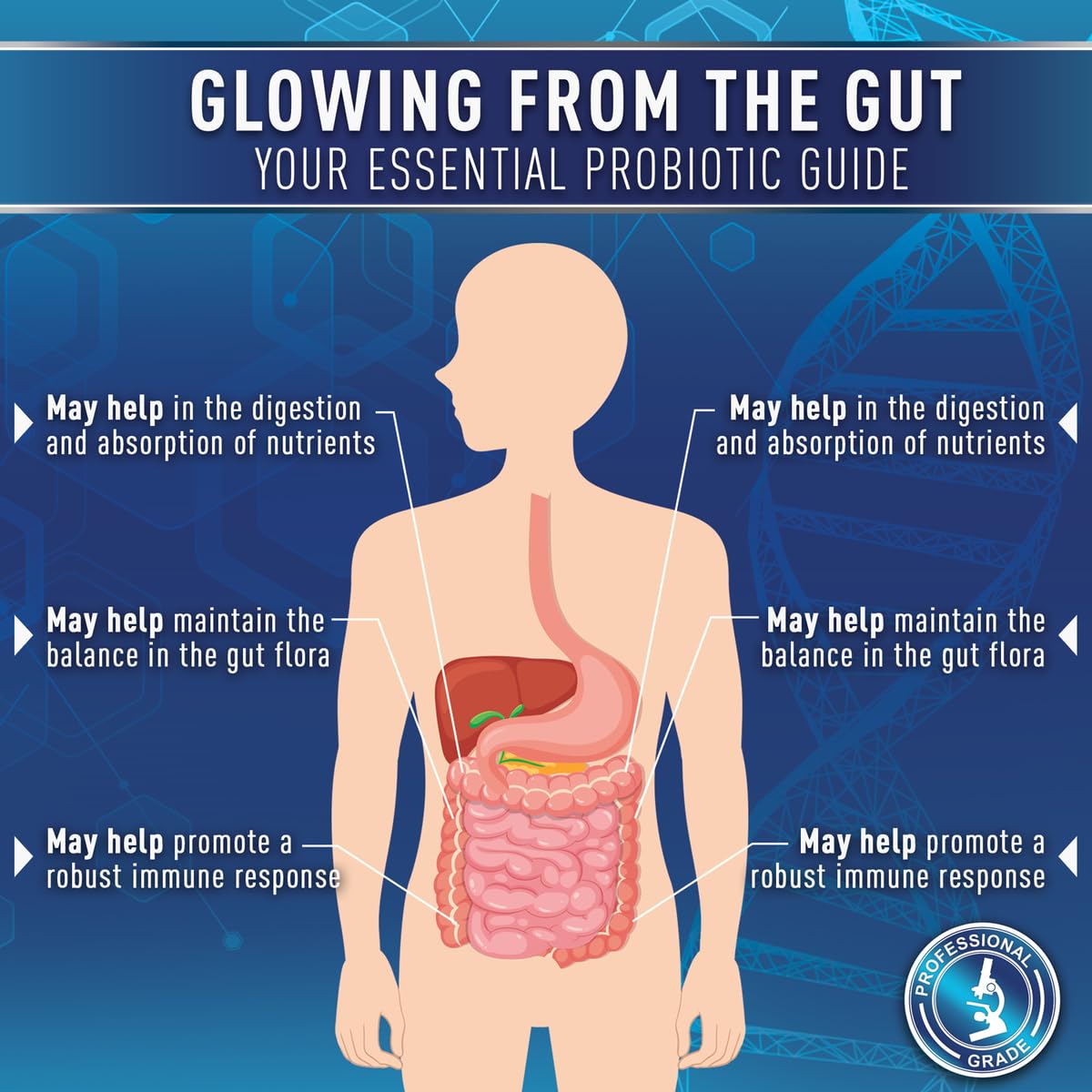 Purely Optimal Probiotics: cápsulas que respaldan inmunidad y energía diaria.