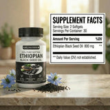 Etiqueta PURELYNUTRIENT con información clara sobre el aceite etíope.