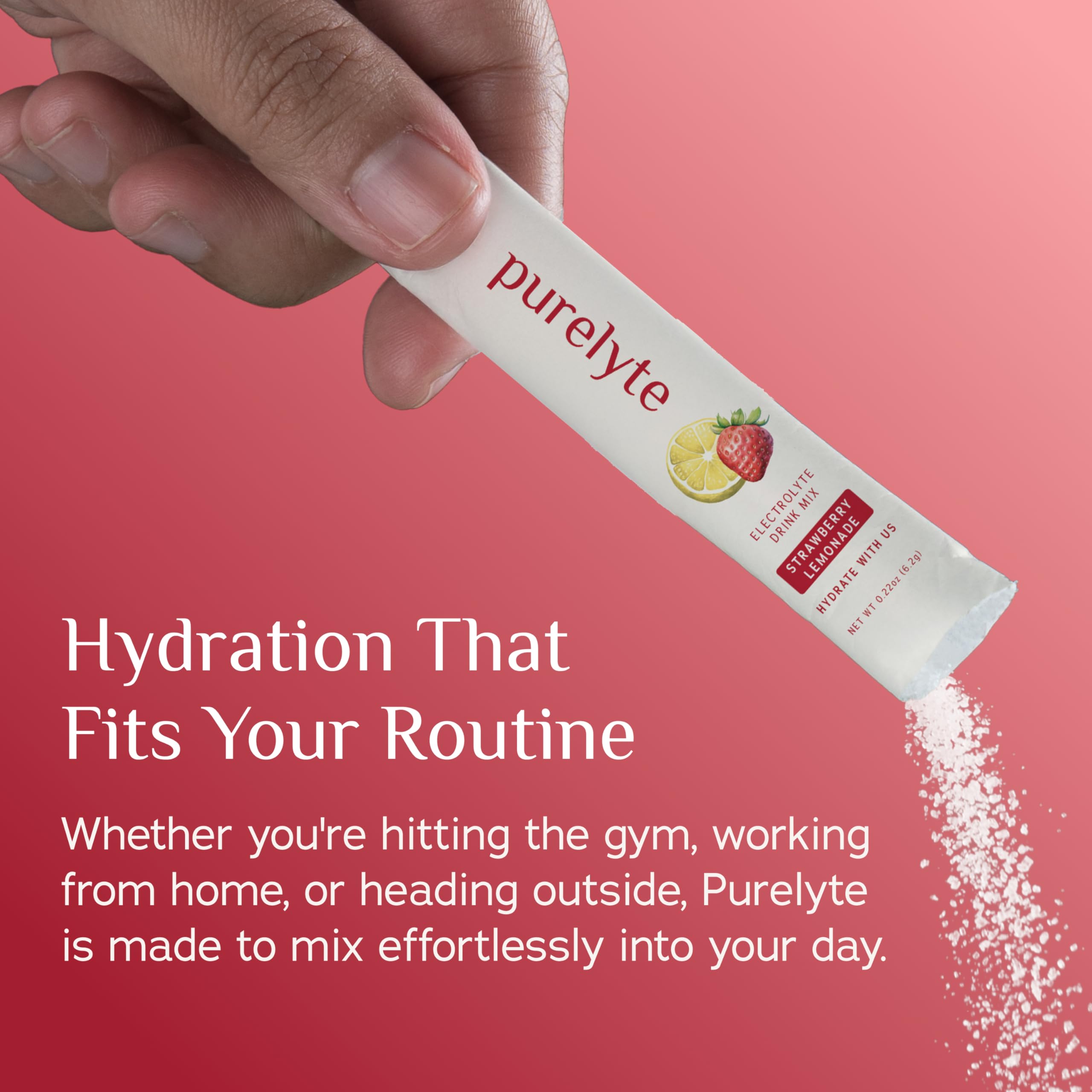 Sabor fresa-limonada de Purelyte que ofrece sensación refrescante