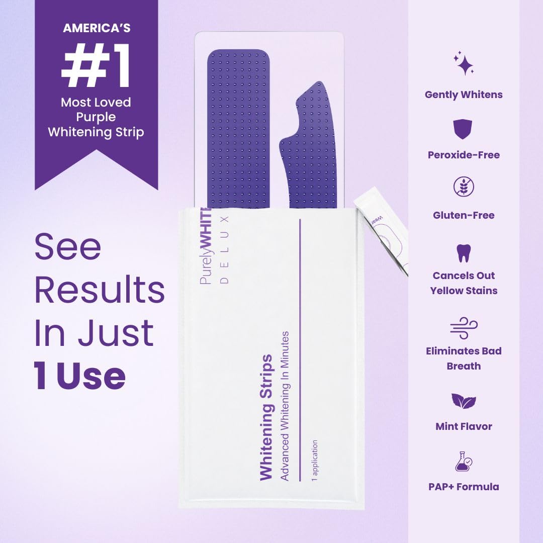 PurelyWHITE DELUXE: caja de 28 tiras para blanqueamiento dental en casa.