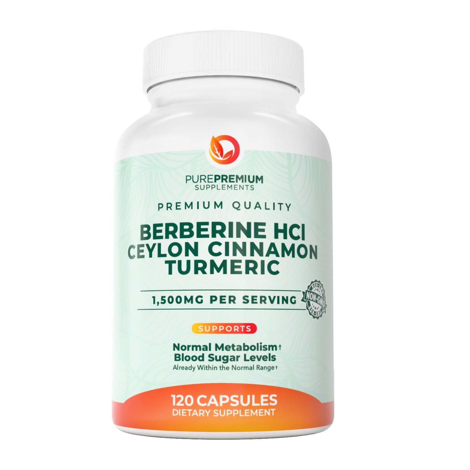 PurePremium Berberina con Ceilán en frasco, apoyo al metabolismo natural.