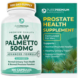 PurePremium Saw Palmetto 500 mg: cápsulas en botella para consumo diario.