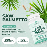 Cápsulas PurePremium Saw Palmetto con complejo de bayas para absorción.