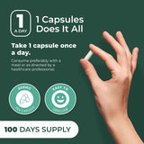 Envase con 100 tabletas de PurePremium Saw Palmetto para tres meses.