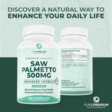 Complemento natural PurePremium Saw Palmetto, producido en EE. UU.