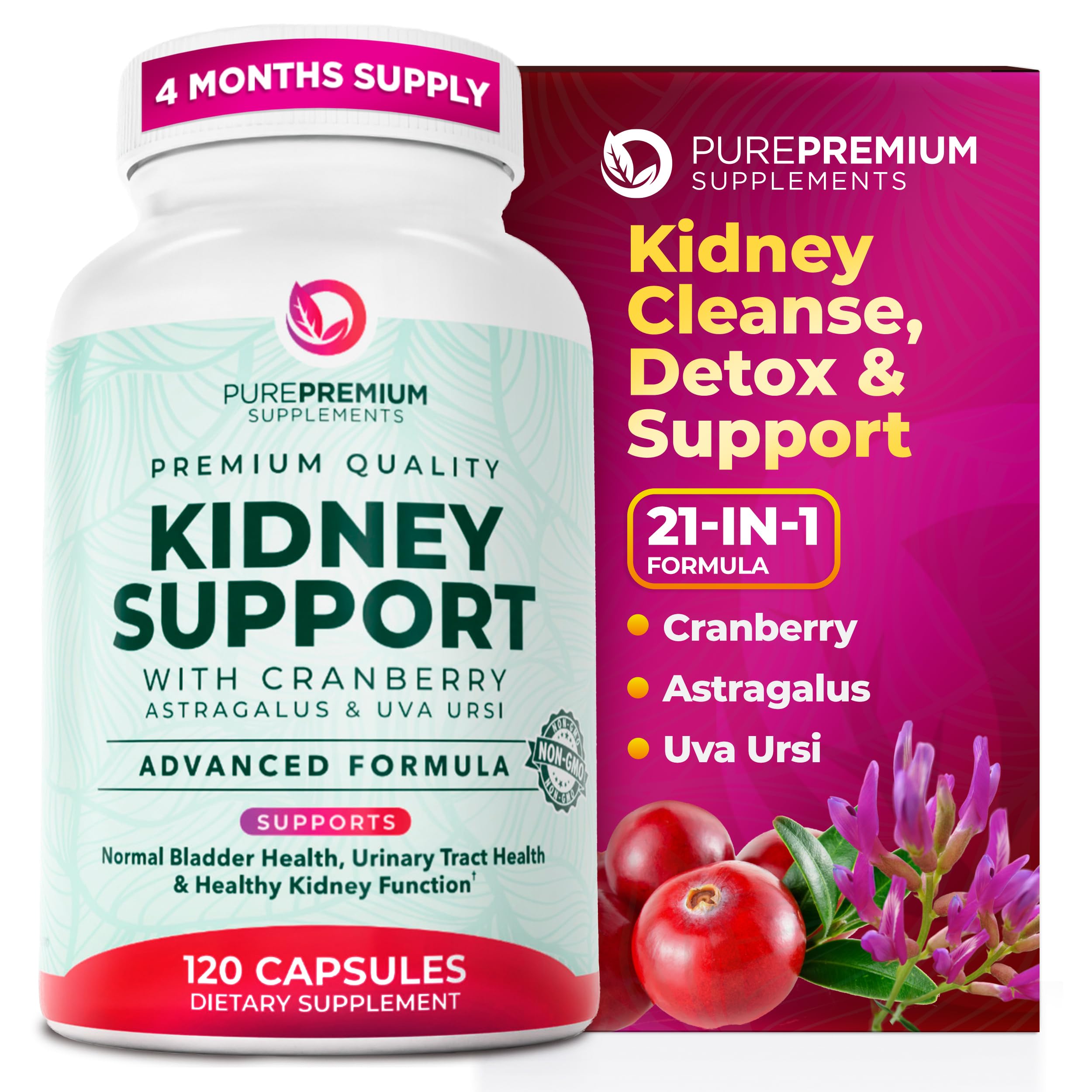 PurePremium Rinon – botella con etiqueta, apoyo diario a la salud renal.