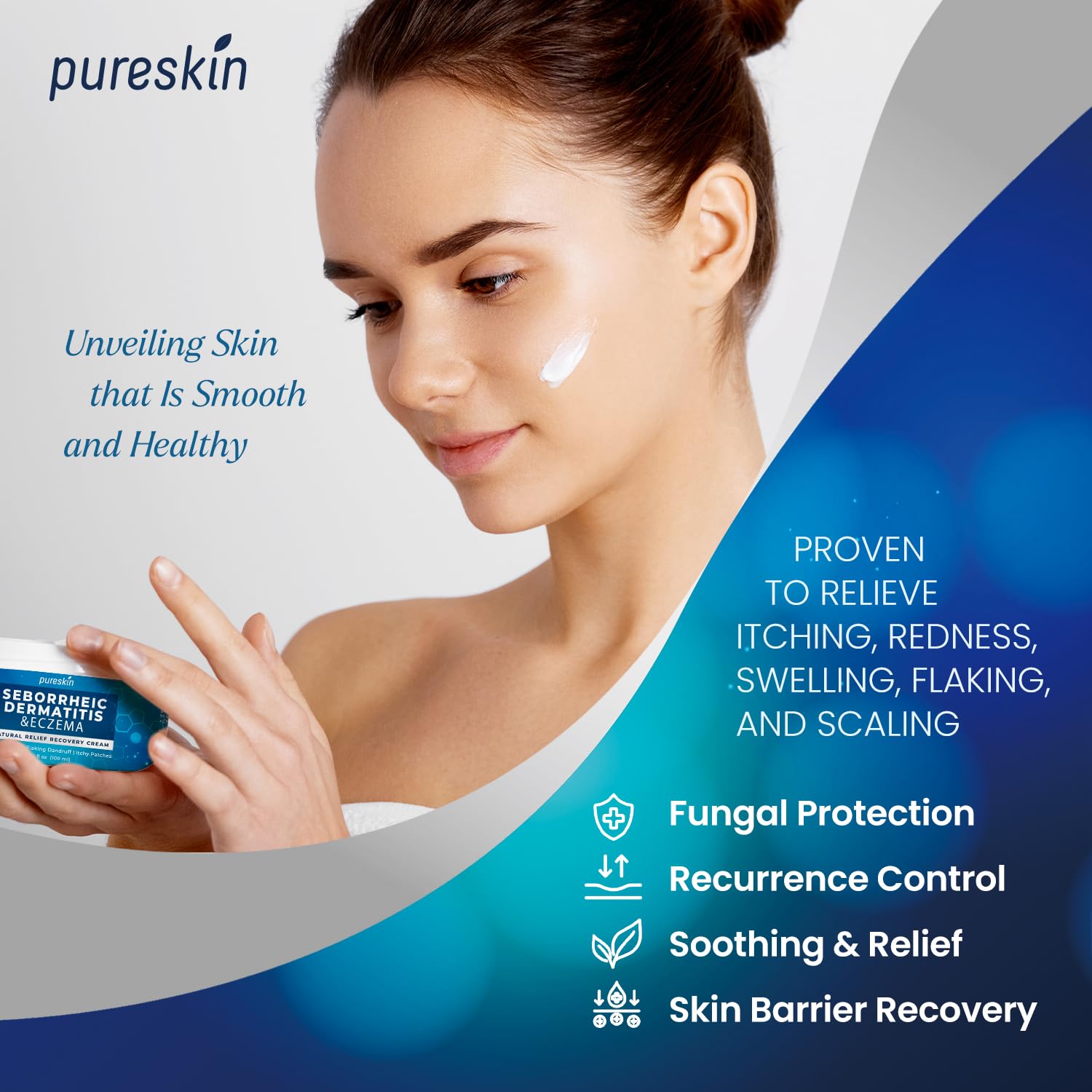 PURESKIN cuidado de piel hidratante sin esteroides