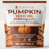 PURETREX botella de aceite de semilla de calabaza 3000 mg para apoyo general