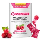 Pureverve magnesio glicinato gominolas en bote de 90 unidades, sabor frambuesa.