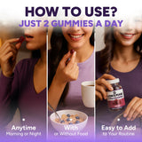 Envase Purify Life con 60 gomitas para energía diaria y enfoque