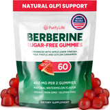Purify Life gomitas de berberina sin azúcar, textura suave para apoyo digestivo.