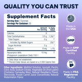 Purify Life gomitas resveratrol sin azúcar, envase compacto para llevar.