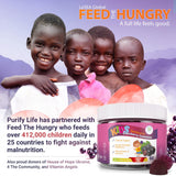 Purify Life gomitas sin azúcar con saúco para días escolares
