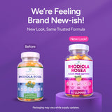 Purify Life Rhodiola Rosea gomitas sin azúcar para control de azúcares.