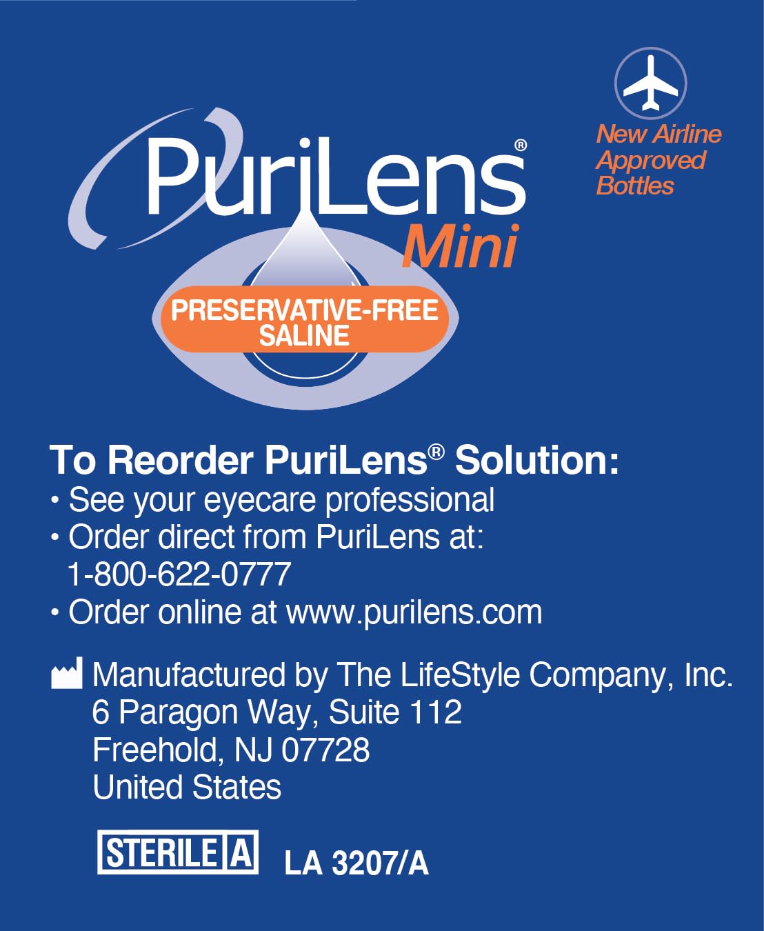 Purilens Mini, paquete de 6 botellas, ideal para reposición en casa