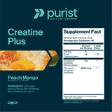 Purist Creapure con cuchara medidora, dosis precisa para mejores resultados.