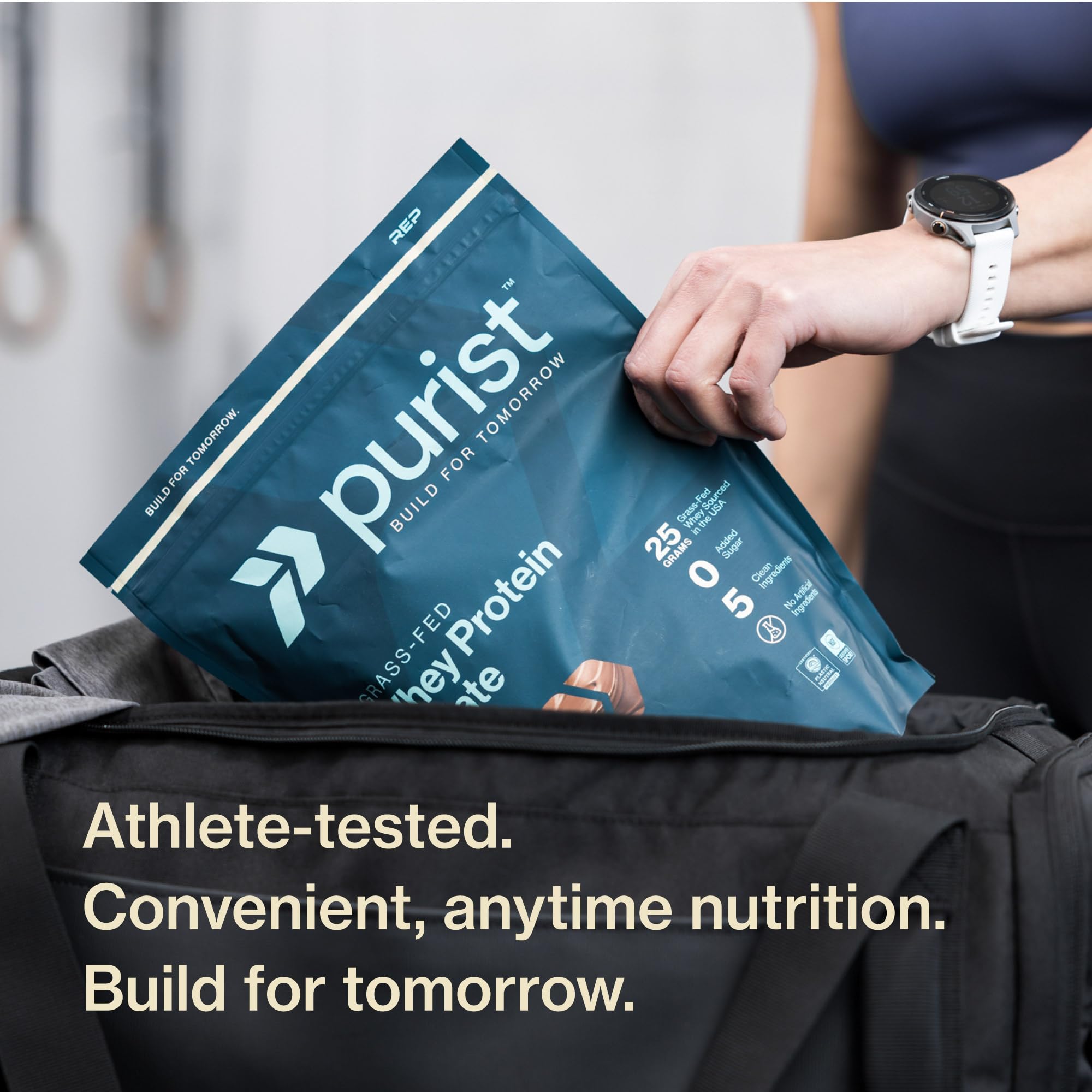 Purist REP Proteína de suero para desayuno rápido y nutritivo.