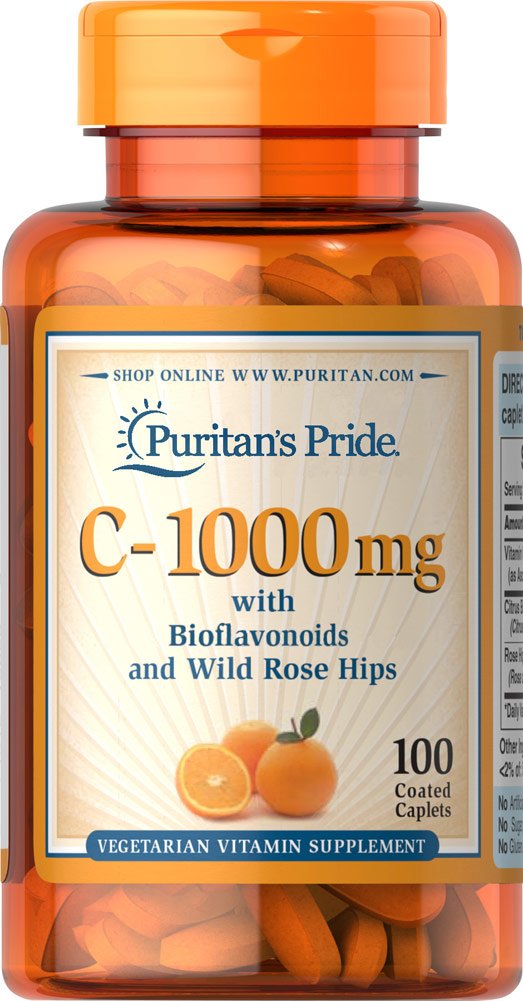 Puritan's Pride Vitamina C 1000 mg con Rosa Mosqueta, cápsulas para uso diario