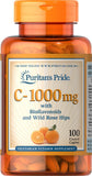 Puritan's Pride Vitamina C 1000 mg con Rosa Mosqueta, cápsulas para uso diario