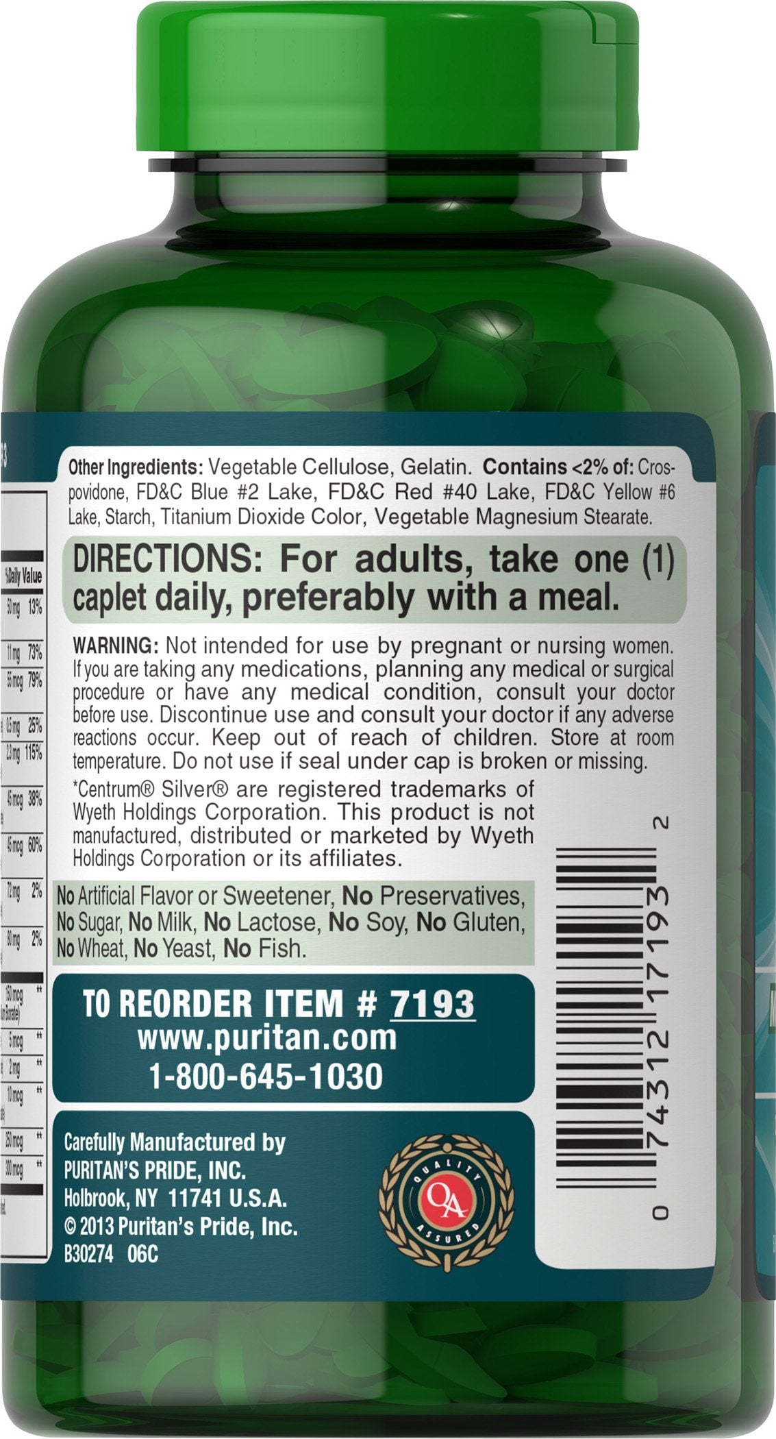 Puritan's Pride ABC Plus complemento para apoyo diario de salud