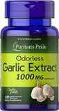 Puritan's Pride ajo 1000 mg cápsulas frente de la botella: uso diario para bienestar general