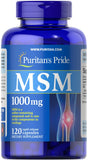 Puritan's Pride MSM cápsulas de liberación rápida para apoyo diario de articulaciones.
