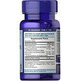 Puritan's Pride B-Complex Tabletas, dorso del frasco con información de uso.