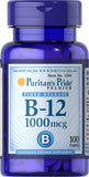 Puritan's Pride B12 de liberación programada, apoyo al metabolismo y energía sostenida.