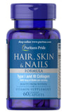 Puritan's Pride cabello piel uñas: promueve brillo saludable.