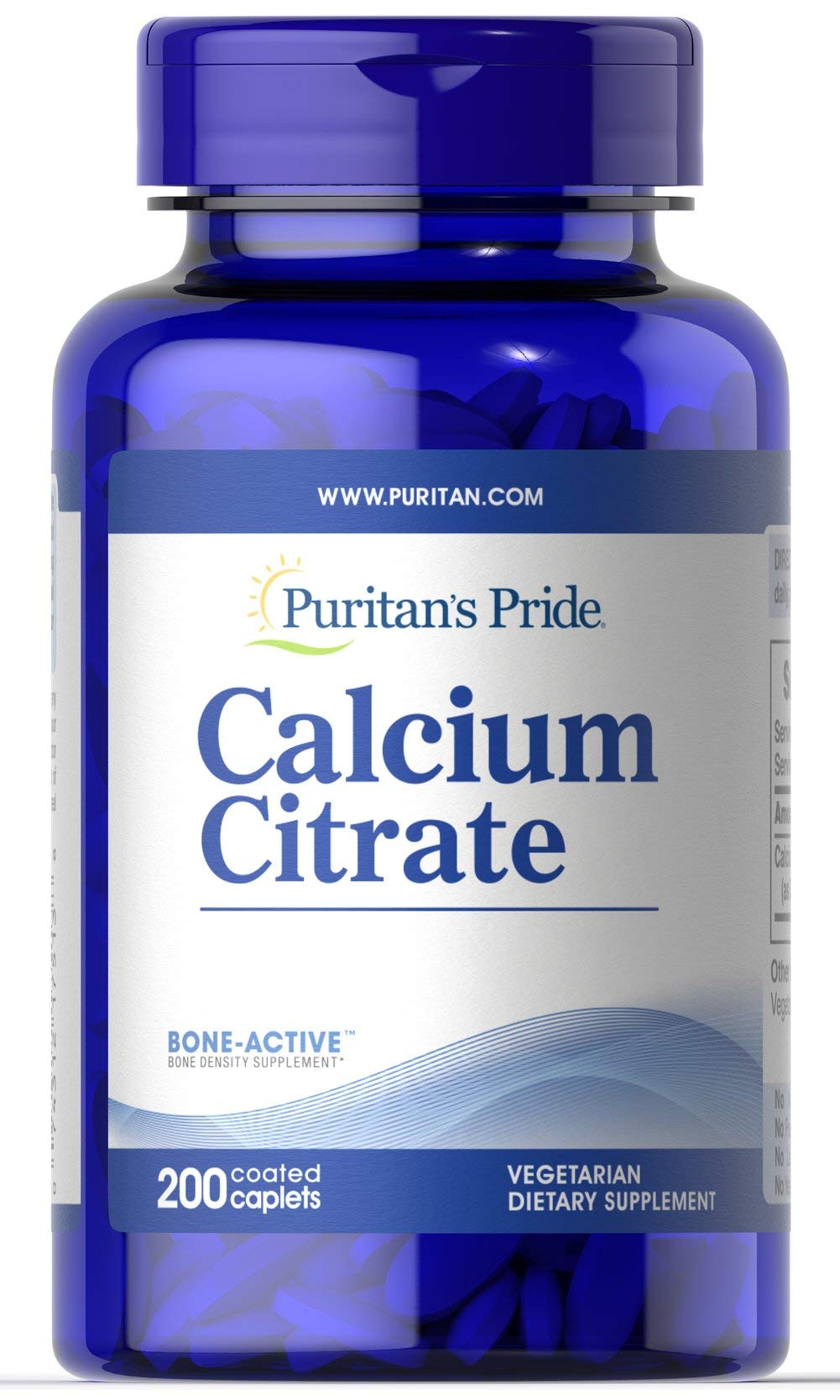 Puritan's Pride calcio citrato 200 mg, 200 cápsulas: apoyo diario para la ingesta de calcio.
