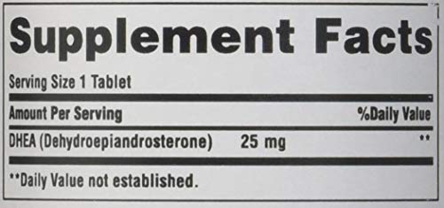 Puritan's Pride DHEA 25 mg, ingredientes vegetarianos para estilo de vida consciente.