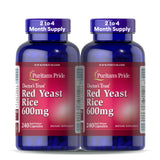 Puritan's Pride Doctors Trust Arroz de levadura roja 600 mg, botella para uso diario.