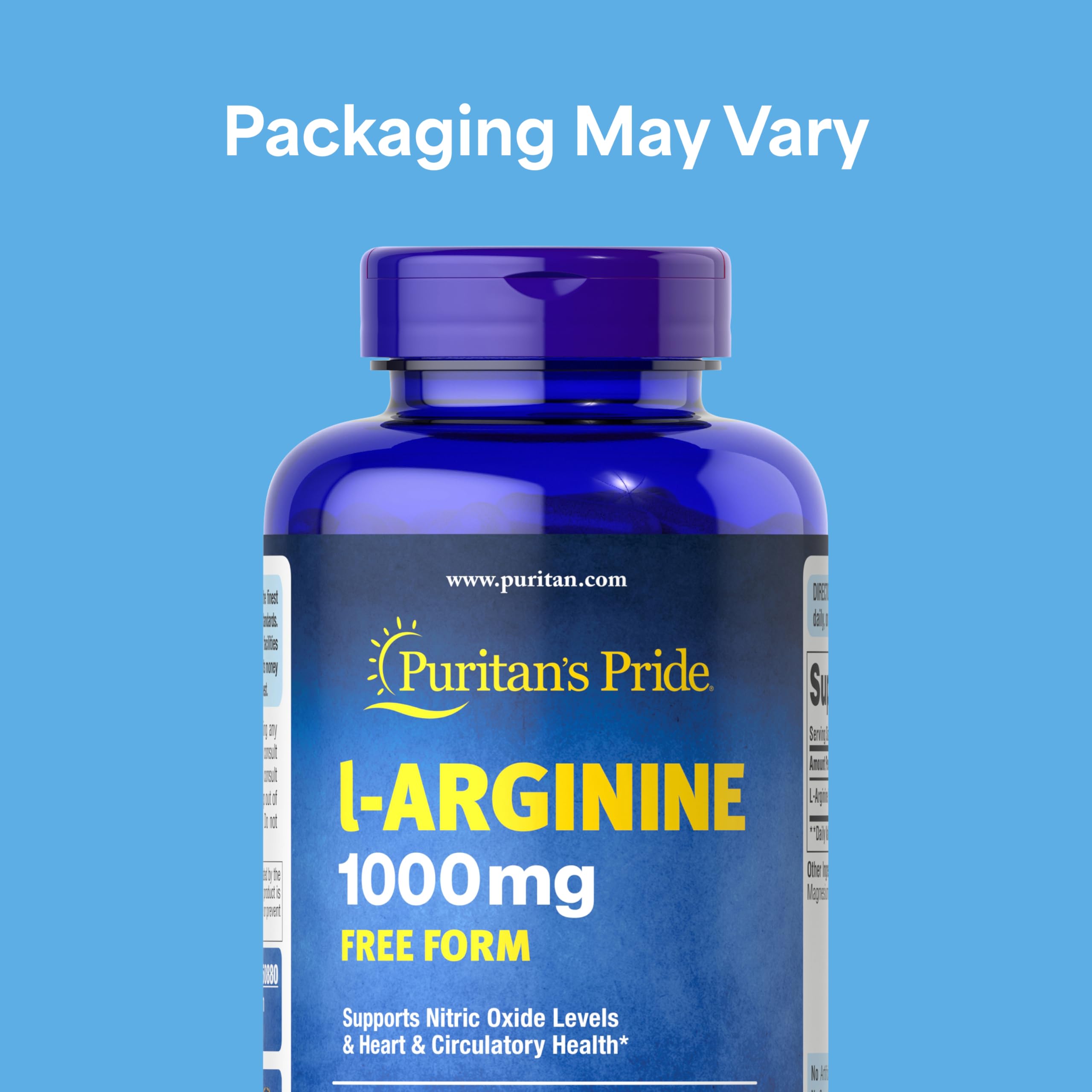 Puritan's Pride L-Arginina en dos frascos para suministro prolongado