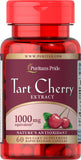 Puritan's Pride Extracto de Cereza Ácida 1000 mg en botella para bienestar diario.