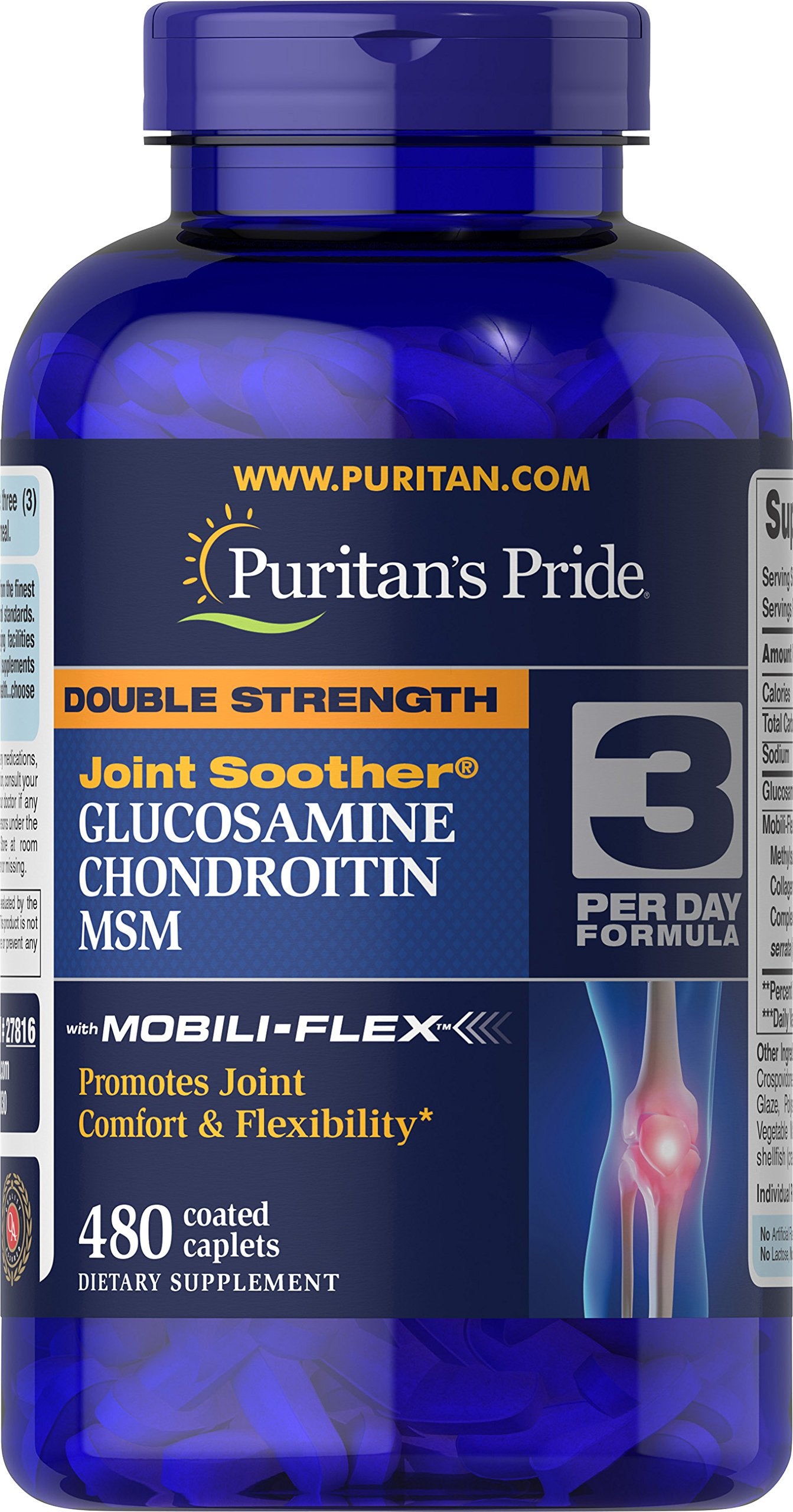 Puritan's Pride frente a la botella: apoyo potencial a la movilidad articular.