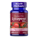 Puritan's Pride Licopeno 10 mg, botella, protección antioxidante para las células.