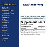 Puritan's Pride Melatonina 10 mg, cápsulas, descanso más rápido