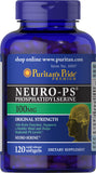Puritan's Pride Neuro-PS 100 mg cápsulas suaves en botella para apoyo cerebral