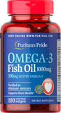 Puritans Pride Omega-3 1000 mg, cápsulas, apoyo a un estilo de vida saludable