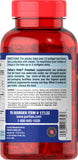 Puritan's Pride Omega-3 tapa segura que facilita el almacenamiento.