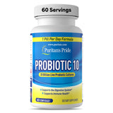 Puritan's Pride Probiotic 10: cápsulas con 20 mil millones de cultivos para apoyo digestivo.