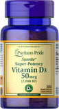 Puritan's Pride Sunvite D3 2000IU en botella, apoyo a huesos sanos.
