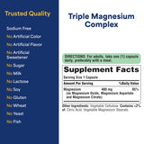 Puritan's Pride Triple Magnesium presentación caja: empaque práctico para almacenamiento.